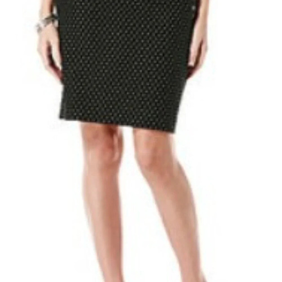 Rafaella Women size 8 Black & White Polka Dot Pencil Skirt - Picture 9 of 9